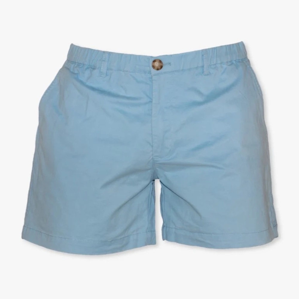 Meripex Apparel Elastic Waist Shorts 5.5” Inseam 4 Way Stretch Light Blue Medium